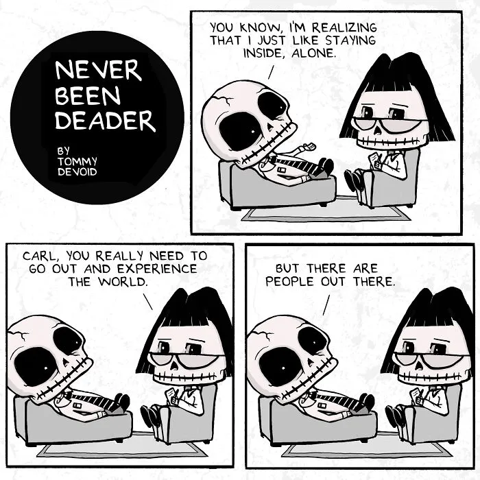 My 30 Comics “Never Been Deader” Infused With Relatable Humorous Darkness