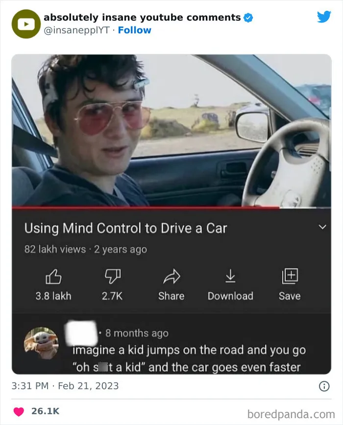 39 Times Savage Comments Earned Their Place On The “Absolutely Insane YouTube Comments” Twitter Page (New Pics)