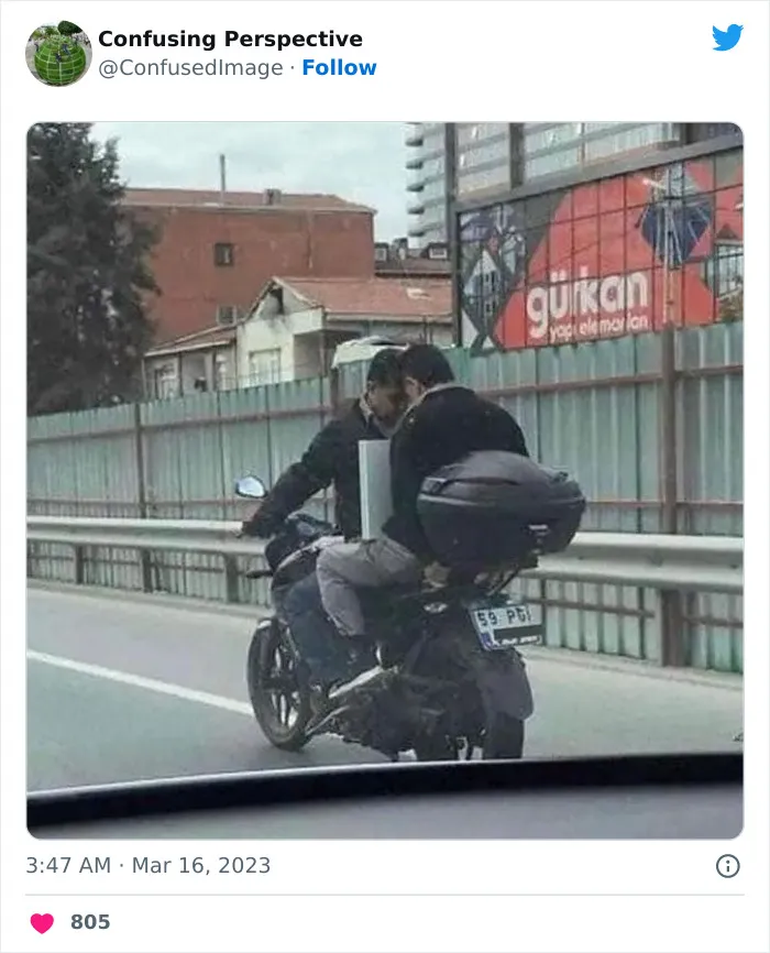 40 Fotos realmente confusas que parecen editadas hasta que las miras dos veces, compartidas por esta cuenta de Twitter