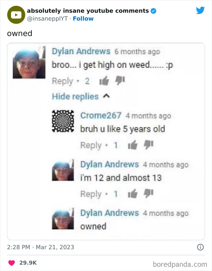 39 Times Savage Comments Earned Their Place On The “Absolutely Insane YouTube Comments” Twitter Page (New Pics)