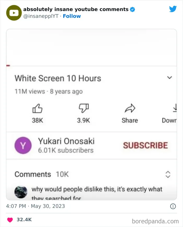 39 Times Savage Comments Earned Their Place On The “Absolutely Insane YouTube Comments” Twitter Page (New Pics)