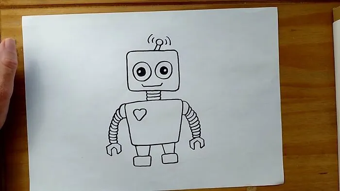 How To Draw A Cute Robot