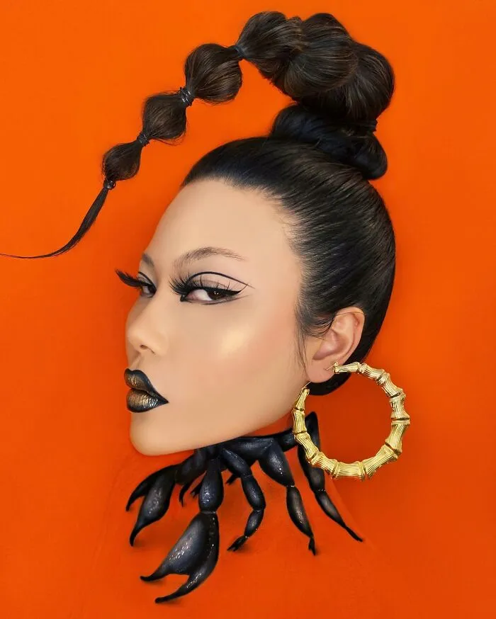 31 Looks fascinantes de ilusiones ópticas creados por esta maquilladora (nuevas fotos)