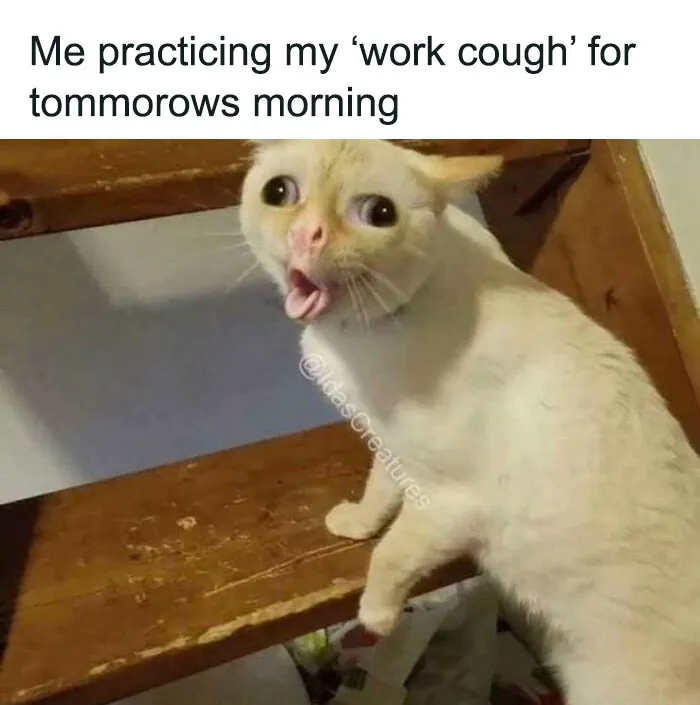 “Practicing the ‘Work Cough’”
