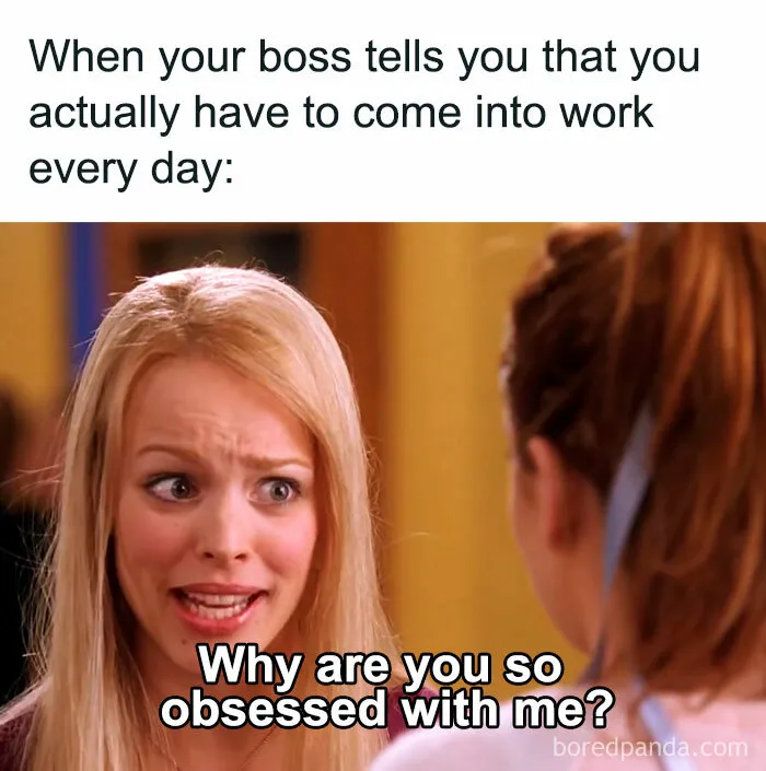 Woman looking frustrated in a work meme about adult life obligations.