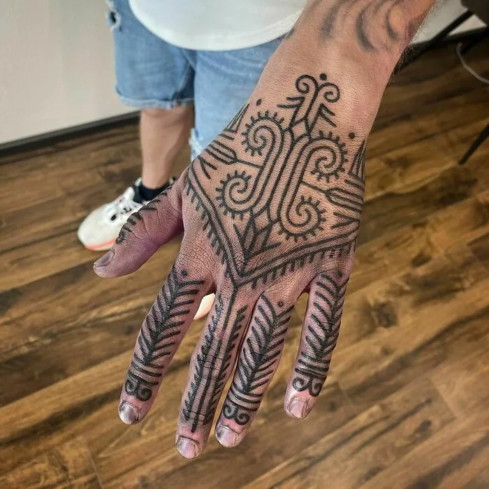 Hand Tribal Tattoo