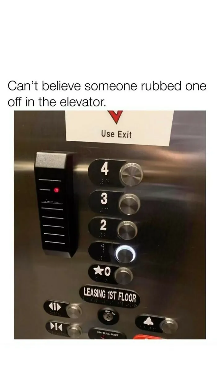 Funny meme about life featuring a humorous text and an elevator panel.