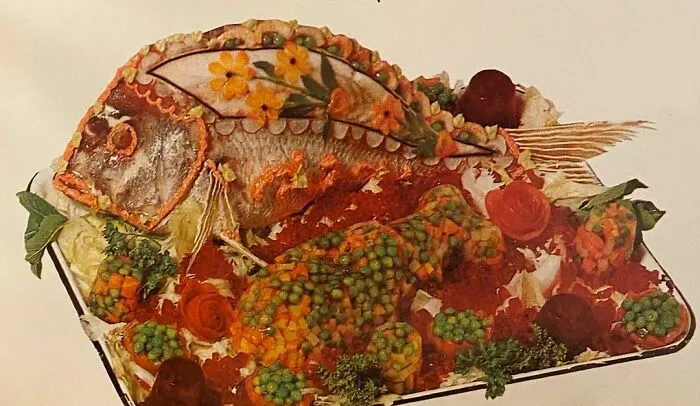 Whole Fish In Aspic (Gelatine Home Cooking Secrets, 1975)