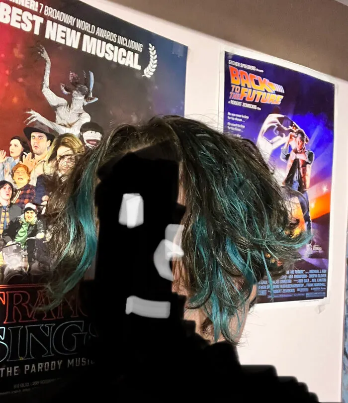 I Don’t Like Showing My Face On The Internet, But I Drew On Some Facial Features And They Should Suffice (My Hair Is Blue