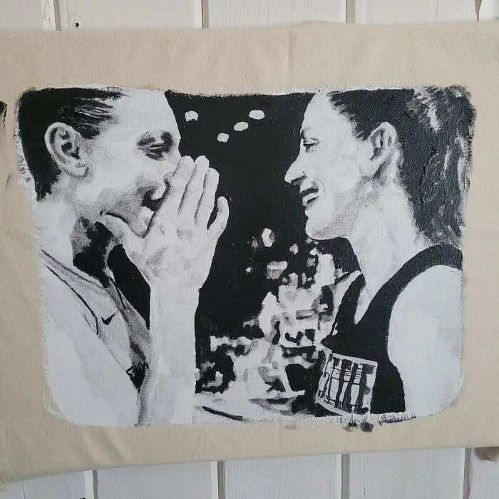 Last Thing I Painted Last Summer: Best Friend Goals. Acrylic On Canvas