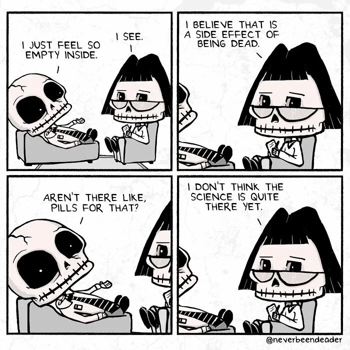 My 30 Comics “Never Been Deader” Infused With Relatable Humorous Darkness
