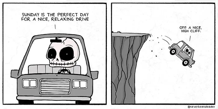 My 30 Comics “Never Been Deader” Infused With Relatable Humorous Darkness