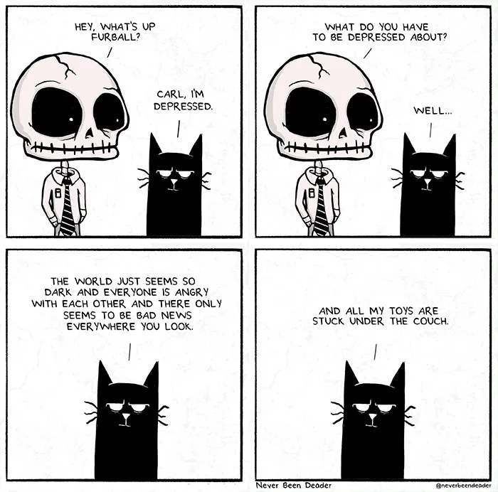 My 30 Comics “Never Been Deader” Infused With Relatable Humorous Darkness