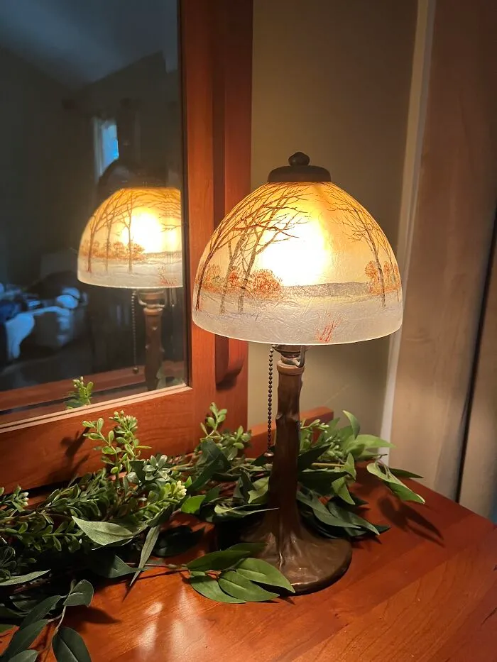 A Signed Handel Lamp My Mother Booth At A Rummage Sale In 1961