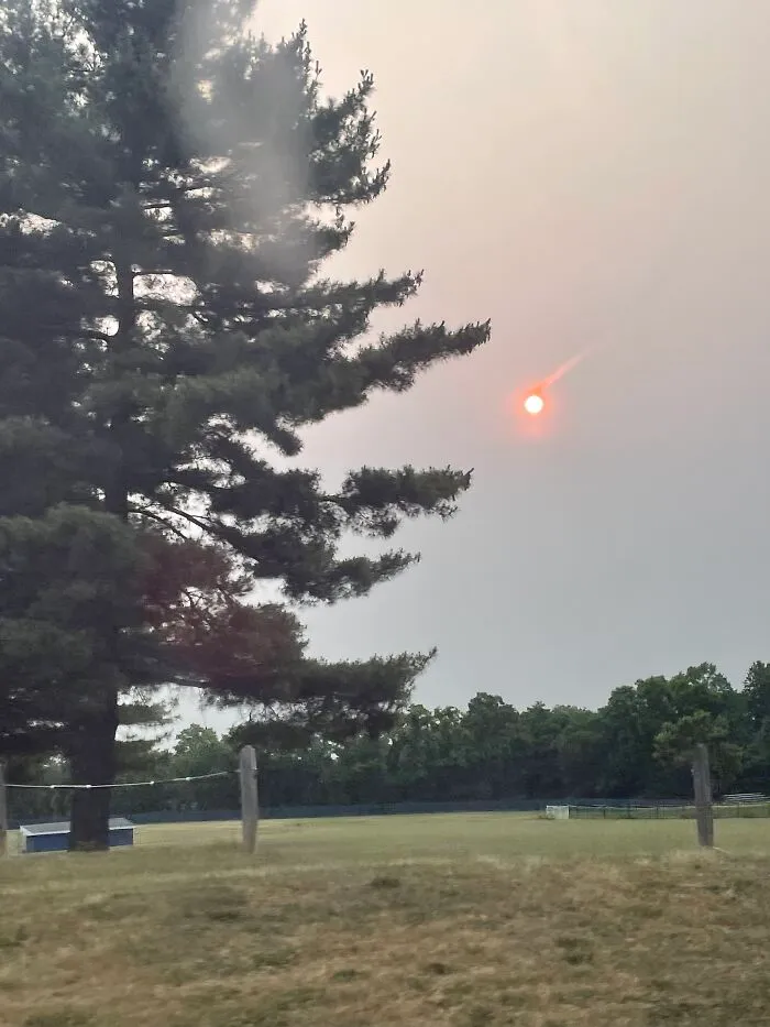 Not The Best, But Most Interesting. The Sun One Hazy Morning When The Canadian Forests Were Burning Hot. Taken At My School In Maryland