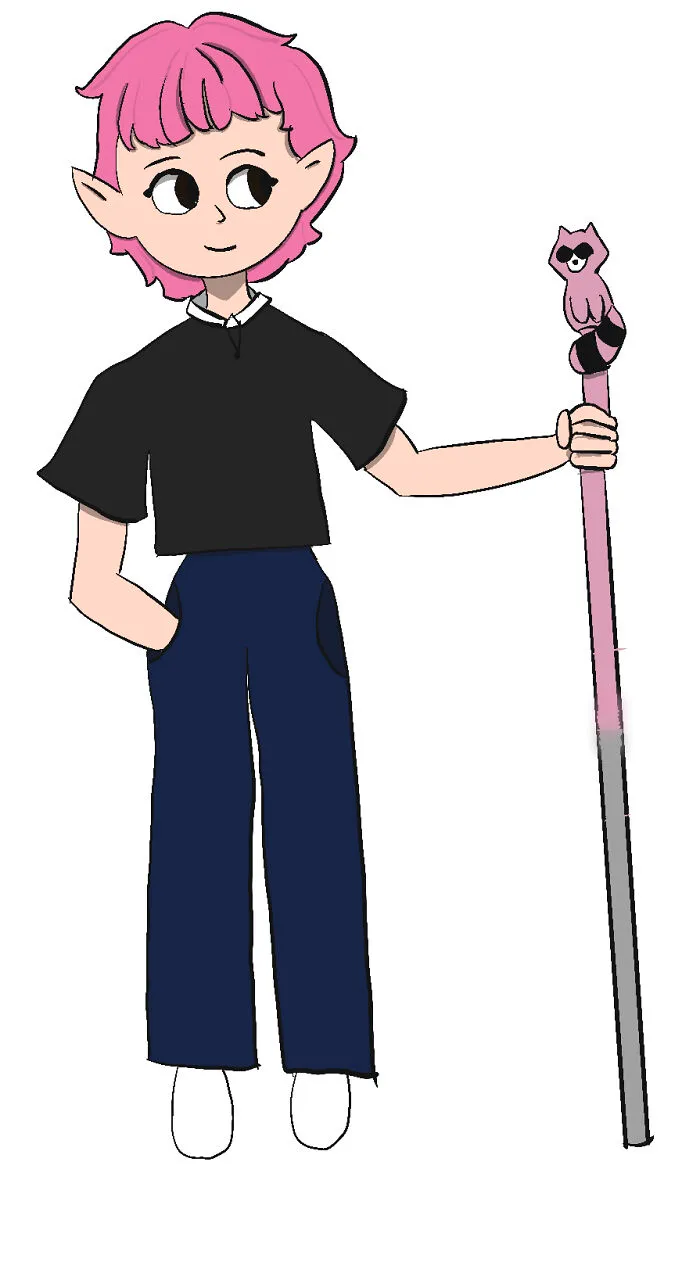 Owl House Oc! Their Staff Is A Subtle Demigirl Flag