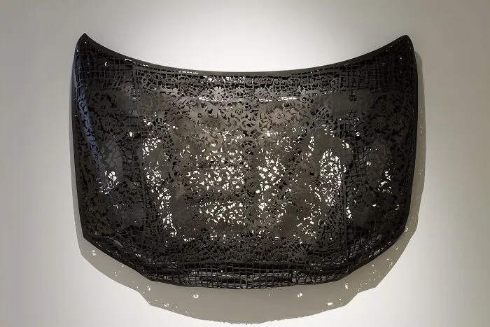 Sculptures Of Paradox: This Artist Combines Delicate Laced Patterns With Heavy Steel Objects (43 Pics)