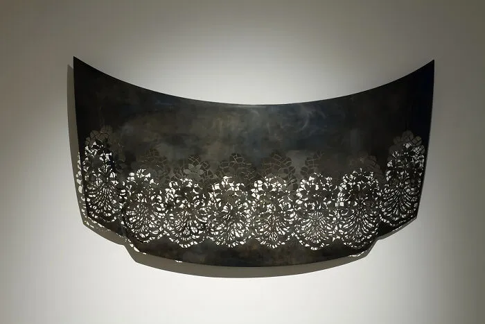 Sculptures Of Paradox: This Artist Combines Delicate Laced Patterns With Heavy Steel Objects (43 Pics)