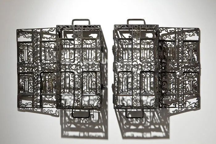 Sculptures Of Paradox: This Artist Combines Delicate Laced Patterns With Heavy Steel Objects (43 Pics)
