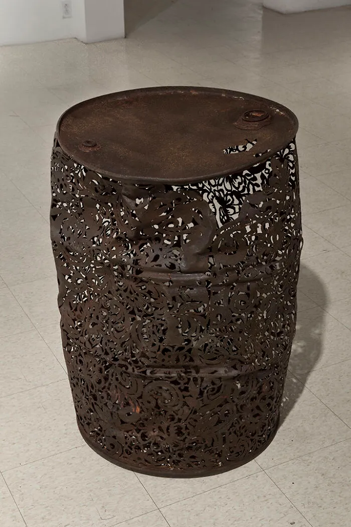 Sculptures Of Paradox: This Artist Combines Delicate Laced Patterns With Heavy Steel Objects (43 Pics)