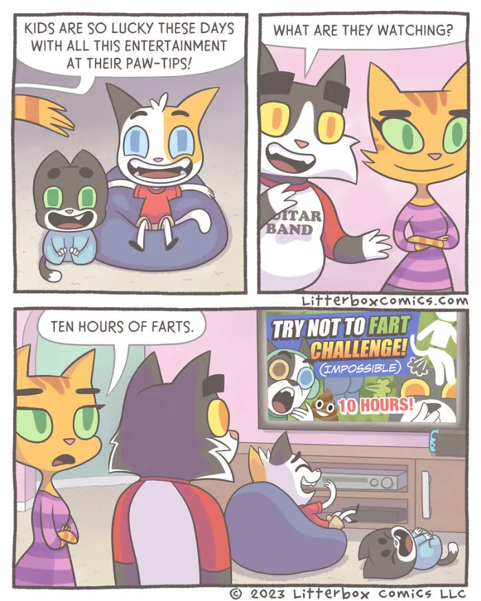 I’ve Been Drawing Relatable Comics On Parenting, And Here Are My Newest 33 Illustrations Of My Family Of Cats
