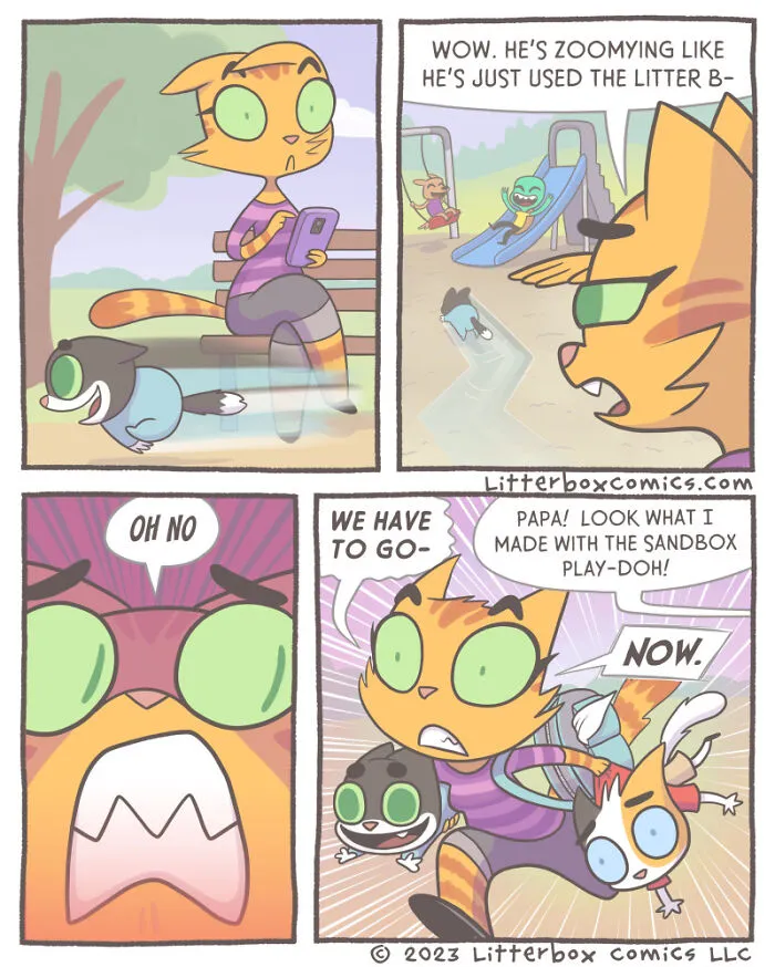 I’ve Been Drawing Relatable Comics On Parenting, And Here Are My Newest 33 Illustrations Of My Family Of Cats