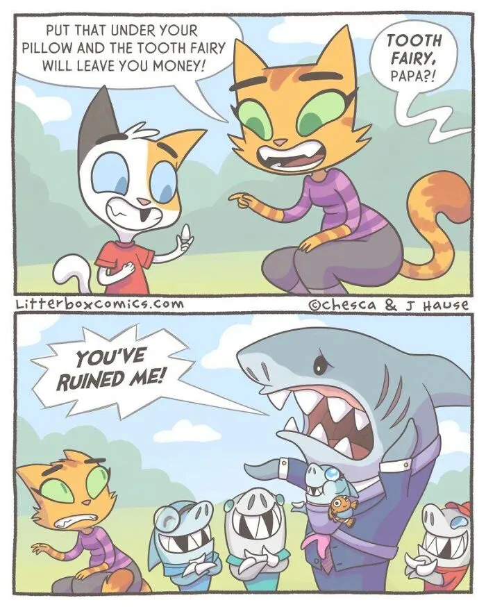 I’ve Been Drawing Relatable Comics On Parenting, And Here Are My Newest 33 Illustrations Of My Family Of Cats