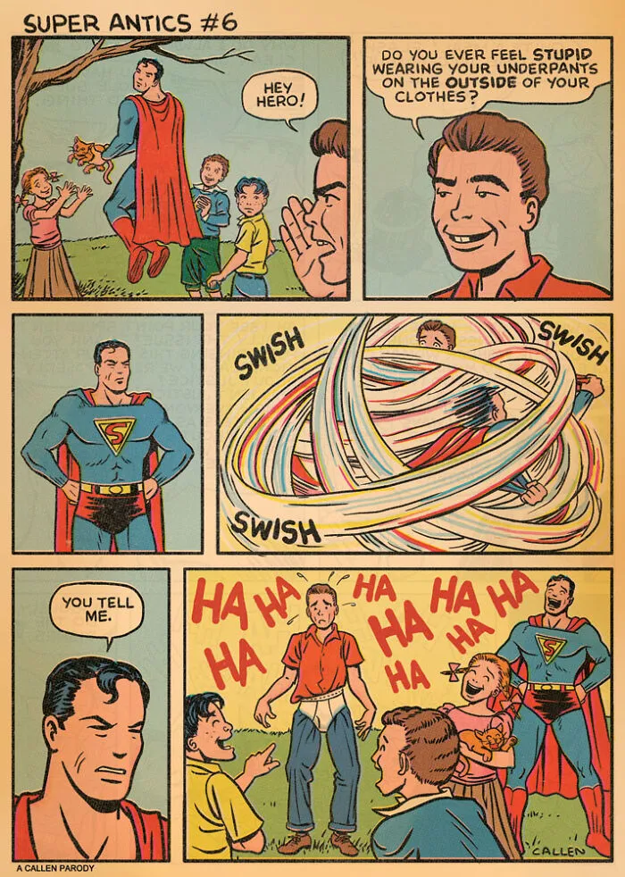 "Super Antics": 22 Parody-Like Comics By Kerry Callen That Might Change The Way You Look At Some Superheroes