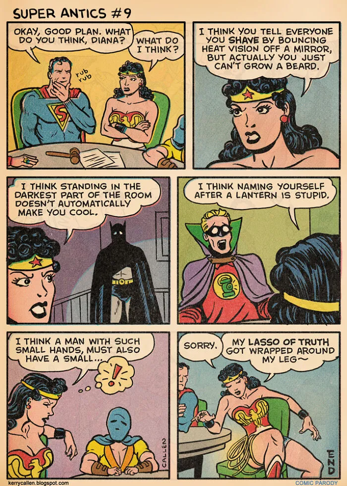 "Super Antics": 22 Parody-Like Comics By Kerry Callen That Might Change The Way You Look At Some Superheroes