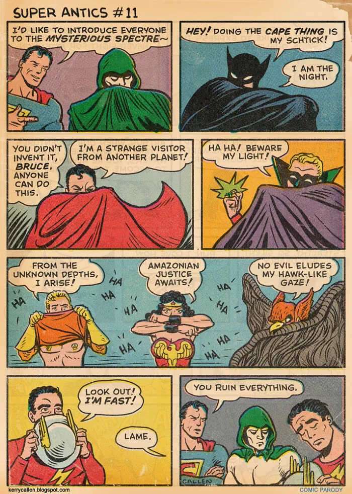"Super Antics": 22 Parody-Like Comics By Kerry Callen That Might Change The Way You Look At Some Superheroes