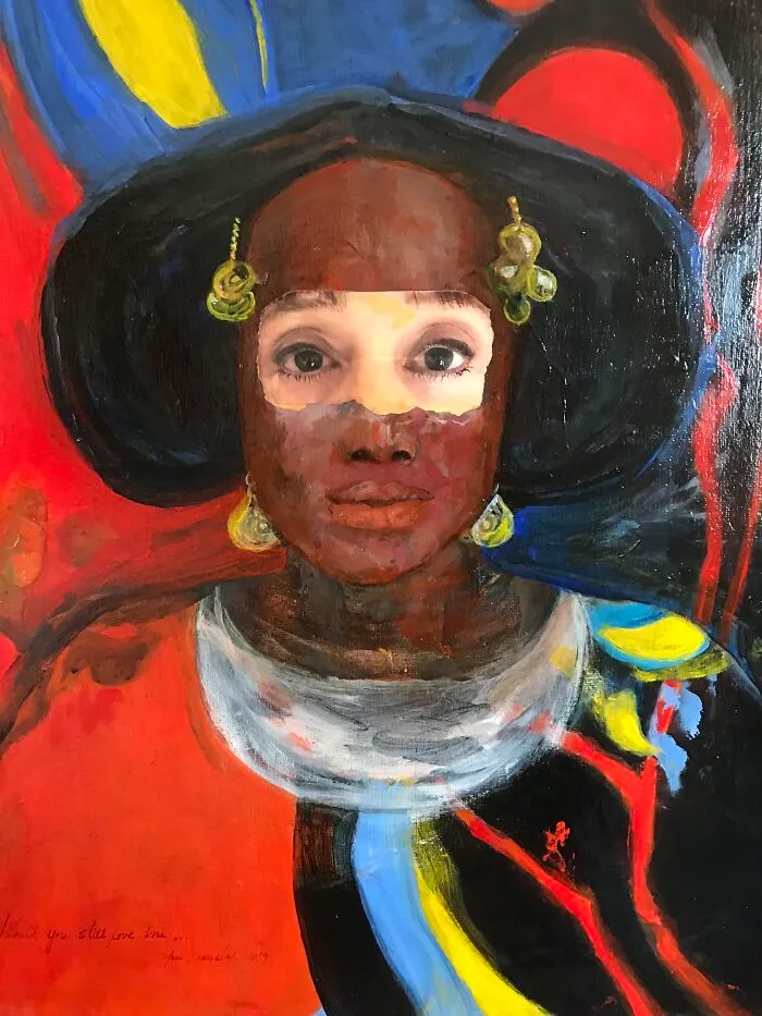 "See Me" -African. The Portraits Are Of Indigenous People With Photographs Of My Eyes. We Are All The Same, Wrapped In Different Skins