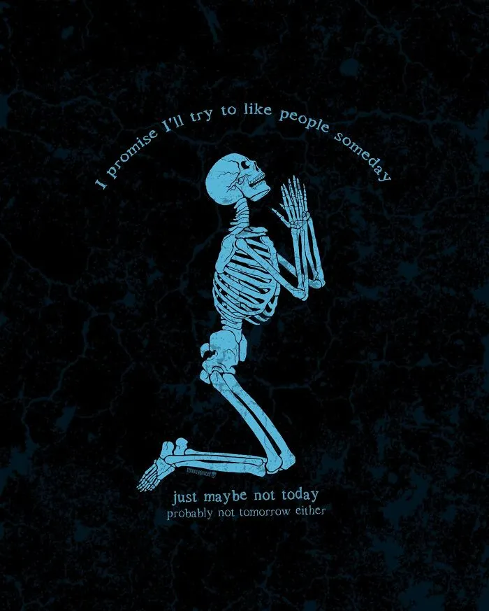 Here Are 65 Of My Relatable Artworks Of Skeletons With Dark Inspirational Messages
