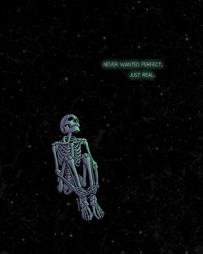 Here Are 65 Of My Relatable Artworks Of Skeletons With Dark Inspirational Messages