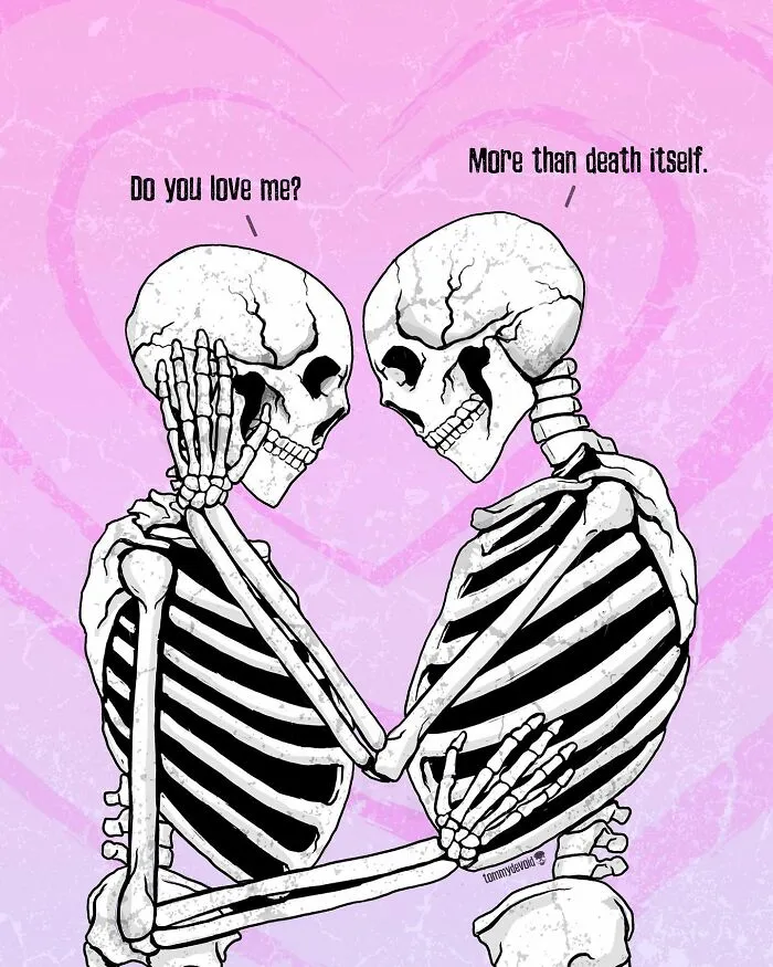 Here Are 65 Of My Relatable Artworks Of Skeletons With Dark Inspirational Messages