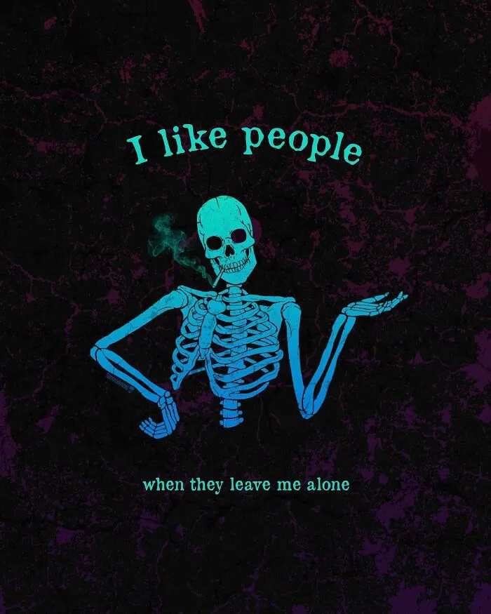 Here Are 65 Of My Relatable Artworks Of Skeletons With Dark Inspirational Messages