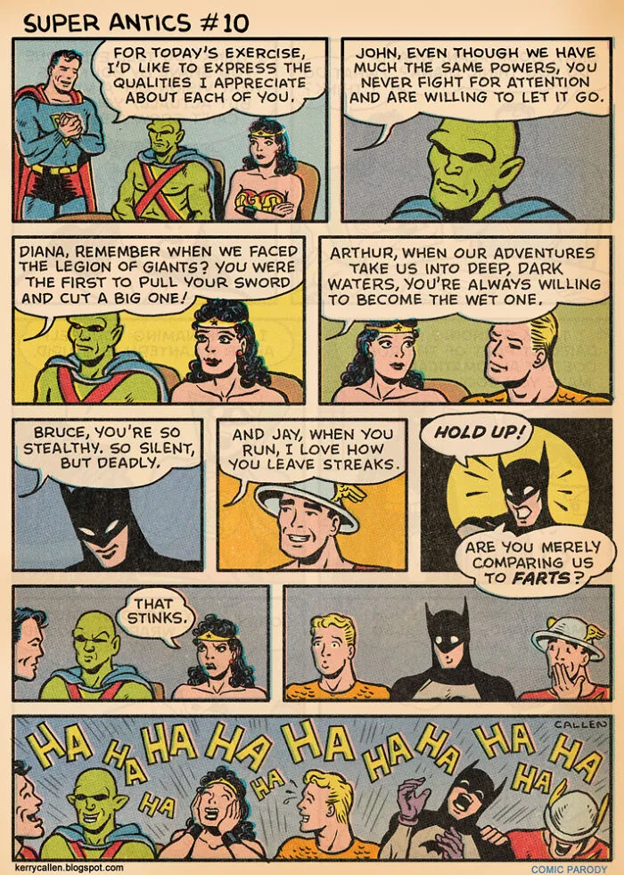 "Super Antics": 22 Parody-Like Comics By Kerry Callen That Might Change The Way You Look At Some Superheroes