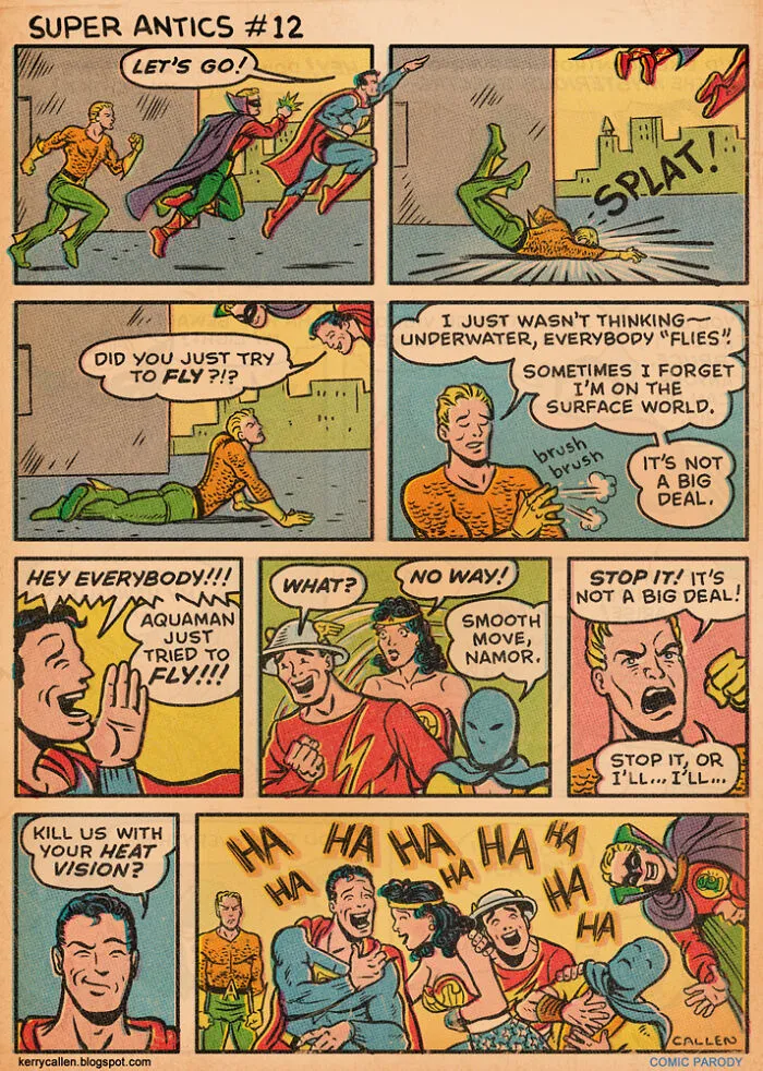 "Super Antics": 22 Parody-Like Comics By Kerry Callen That Might Change The Way You Look At Some Superheroes