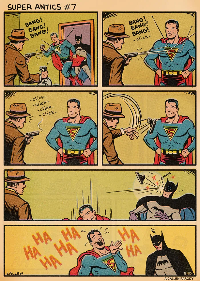 "Super Antics": 22 Parody-Like Comics By Kerry Callen That Might Change The Way You Look At Some Superheroes