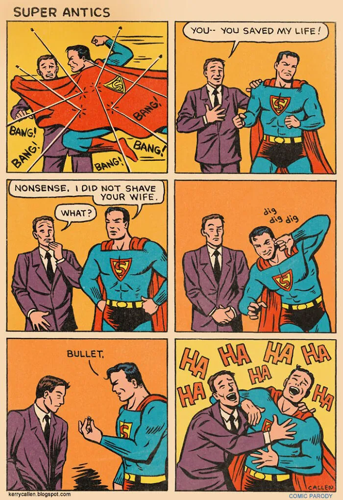 "Super Antics": 22 Parody-Like Comics By Kerry Callen That Might Change The Way You Look At Some Superheroes