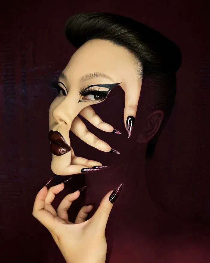 31 Looks fascinantes de ilusiones ópticas creados por esta maquilladora (nuevas fotos)