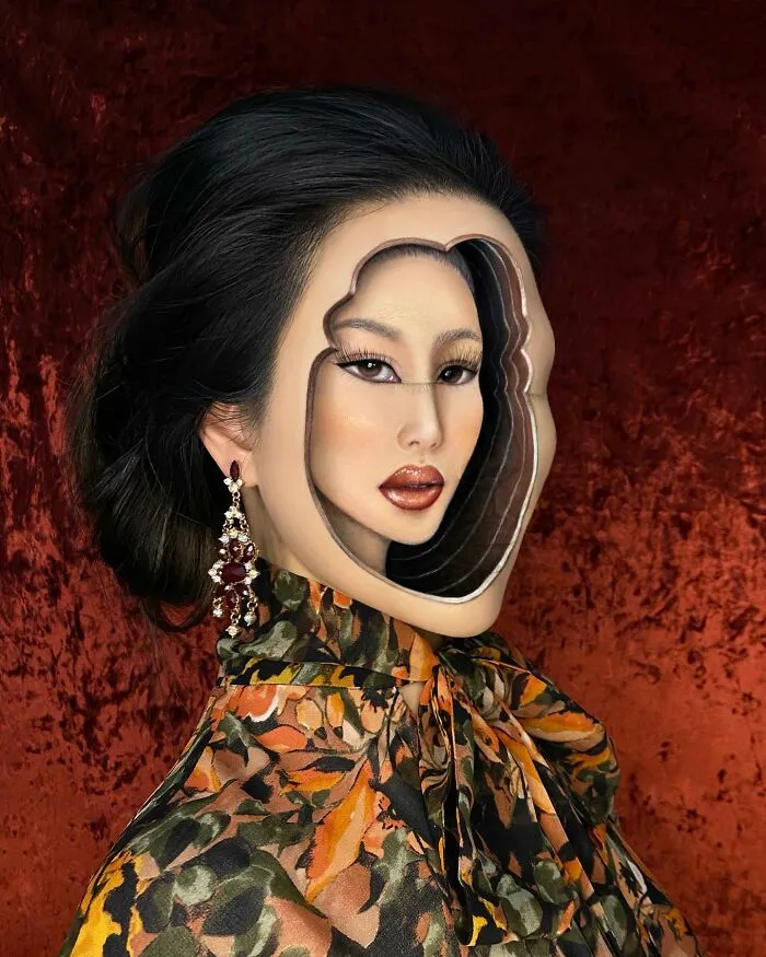 31 Looks fascinantes de ilusiones ópticas creados por esta maquilladora (nuevas fotos)