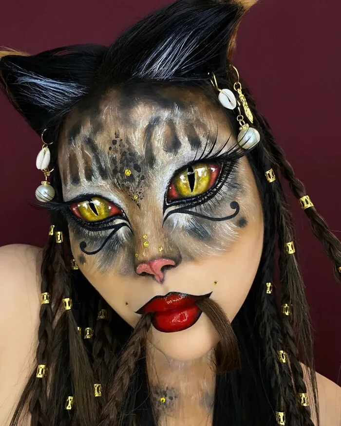 31 Looks fascinantes de ilusiones ópticas creados por esta maquilladora (nuevas fotos)