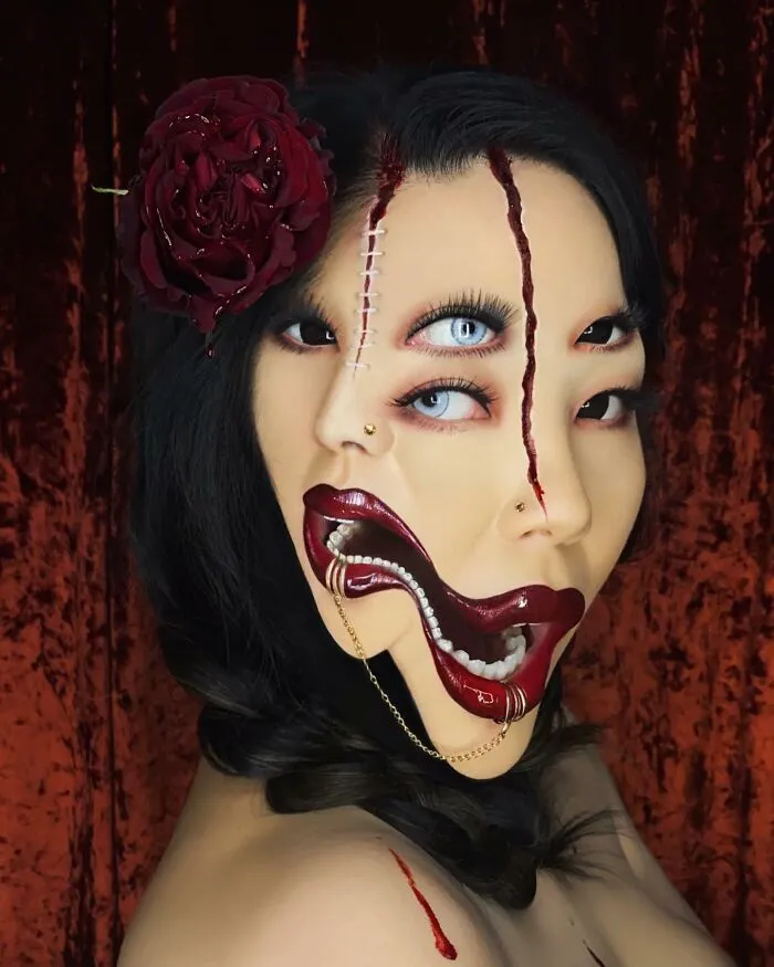 31 Looks fascinantes de ilusiones ópticas creados por esta maquilladora (nuevas fotos)