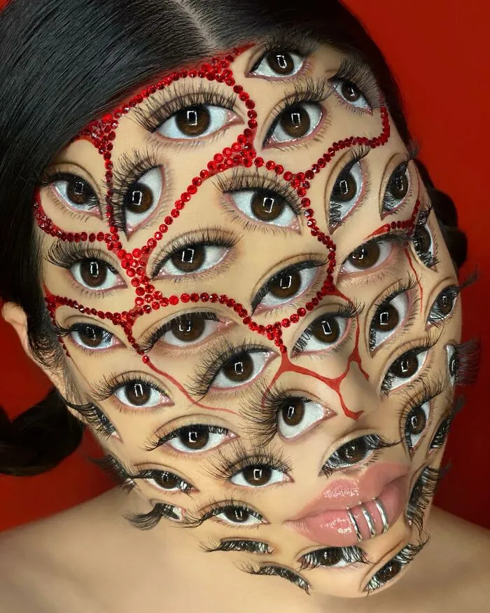 31 Looks fascinantes de ilusiones ópticas creados por esta maquilladora (nuevas fotos)