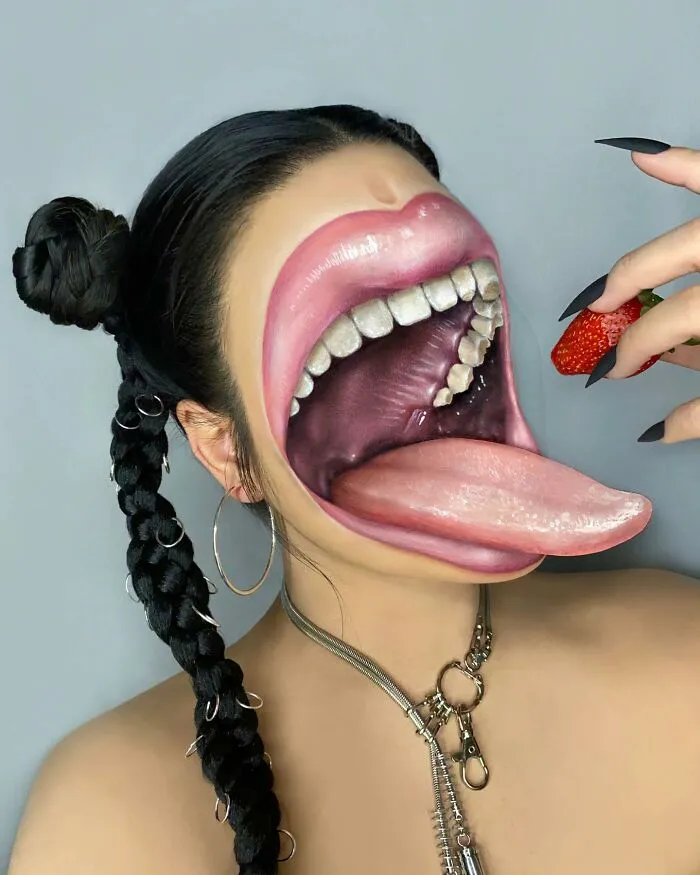 31 Looks fascinantes de ilusiones ópticas creados por esta maquilladora (nuevas fotos)