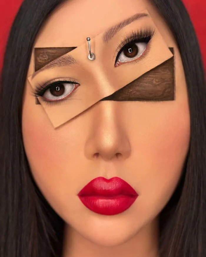 31 Looks fascinantes de ilusiones ópticas creados por esta maquilladora (nuevas fotos)