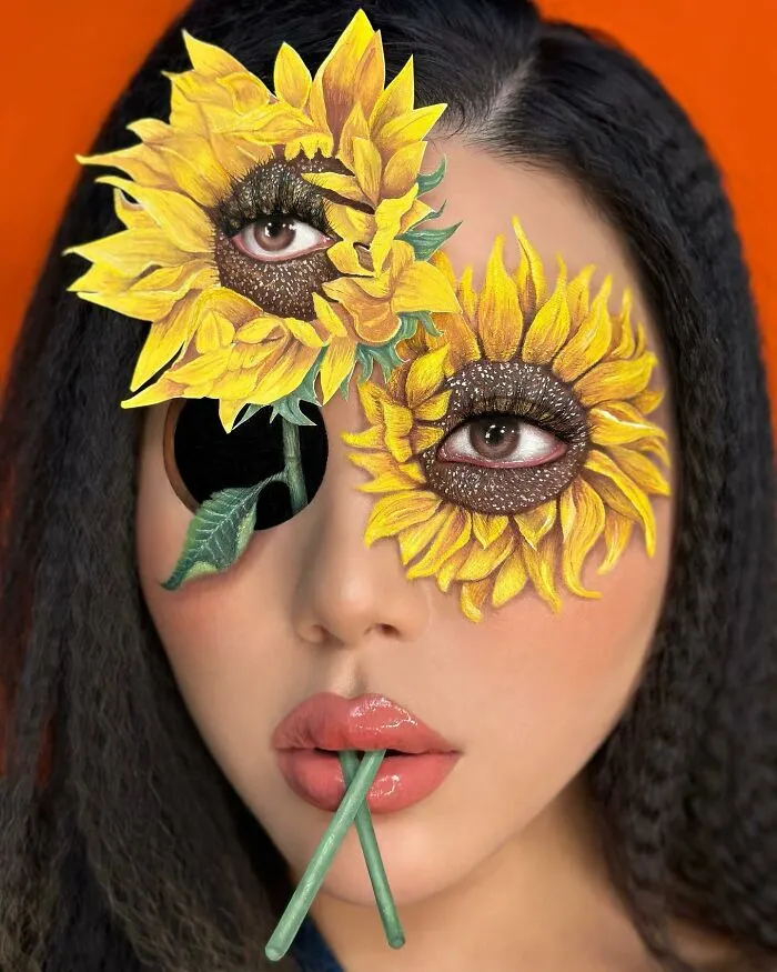 31 Looks fascinantes de ilusiones ópticas creados por esta maquilladora (nuevas fotos)