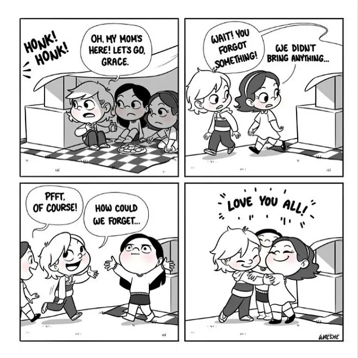 Unveiling Childhood Joys And Struggles: 30 Comics By This Artist