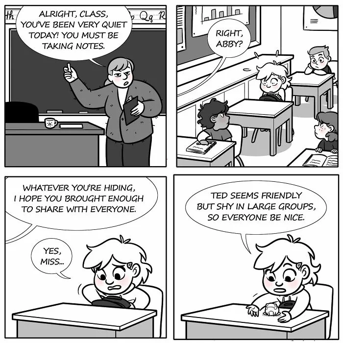 Unveiling Childhood Joys And Struggles: 30 Comics By This Artist