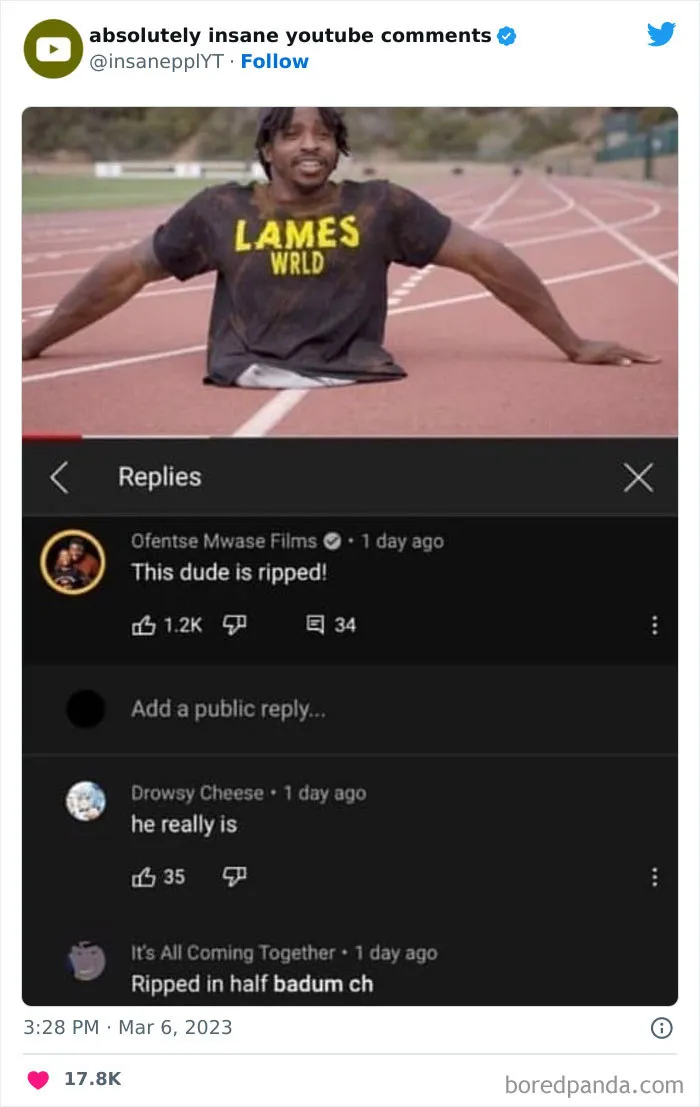 39 Times Savage Comments Earned Their Place On The “Absolutely Insane YouTube Comments” Twitter Page (New Pics)